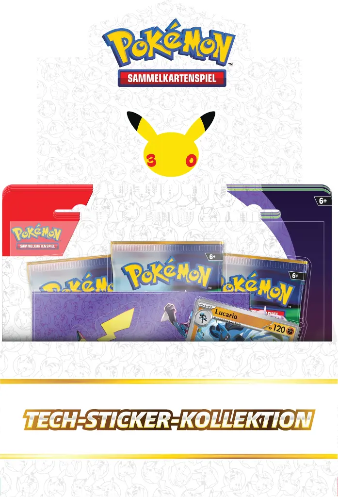 PKM - 30th Anniversary Tech Sticker Collection  - DE